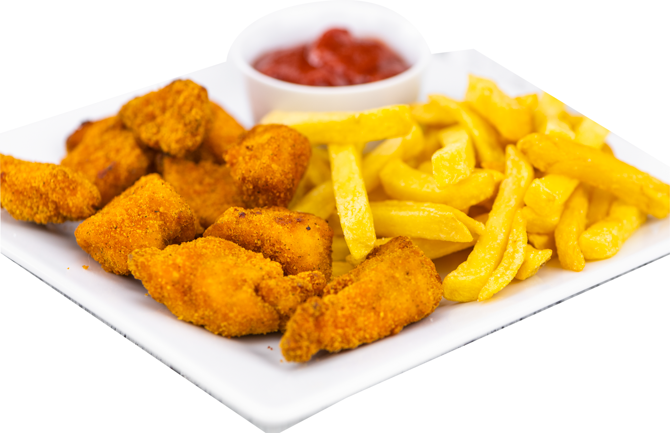 Chicken Nuggets mit Pommes