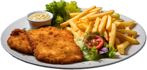 Schnitzel mit Pommes